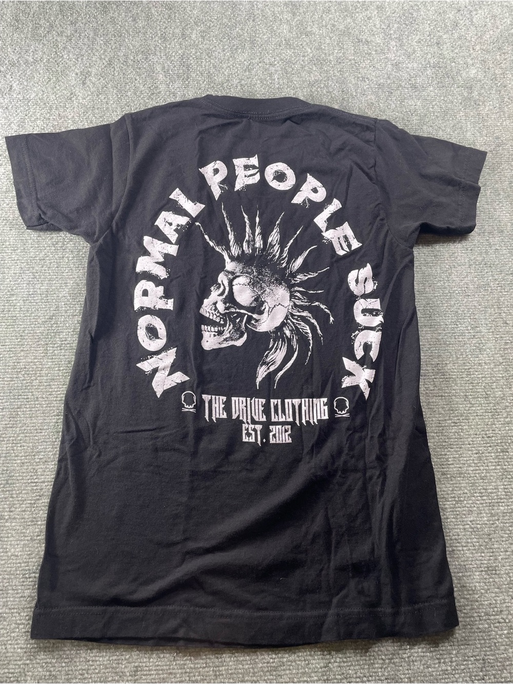 The Drive Clothing "Normal People Suck" Black Graphic Tee